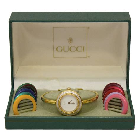 gucci watch with interchangeable colors|gucci watch bezel only.